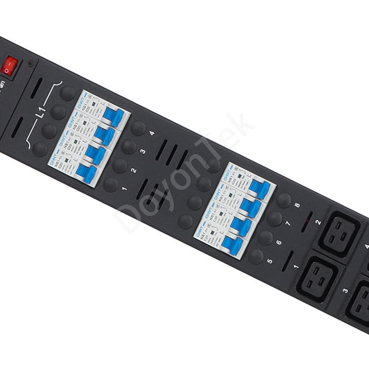 High-density 24 Port C19 Outlets on 160A 3-Phase Metal Rack PDU