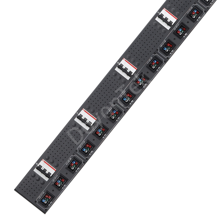 Internal copper busbar and 250A high-current wiring of Telecom PDU