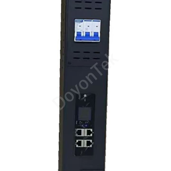 Smart PDU Web Interface Dashboard showing Real-time Power Metering