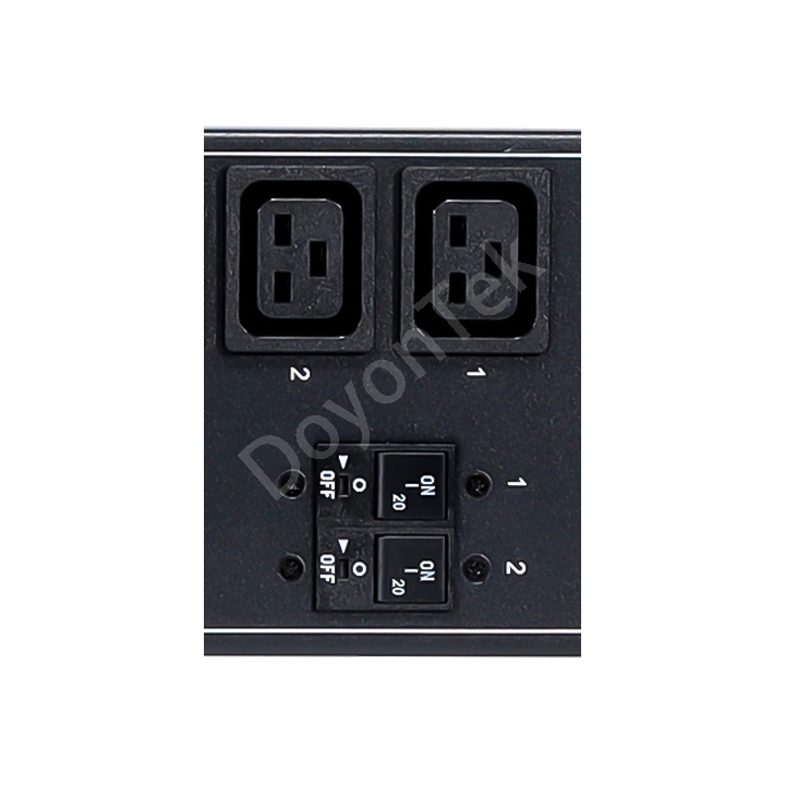 150A PDU with Metal Air Switches detail view