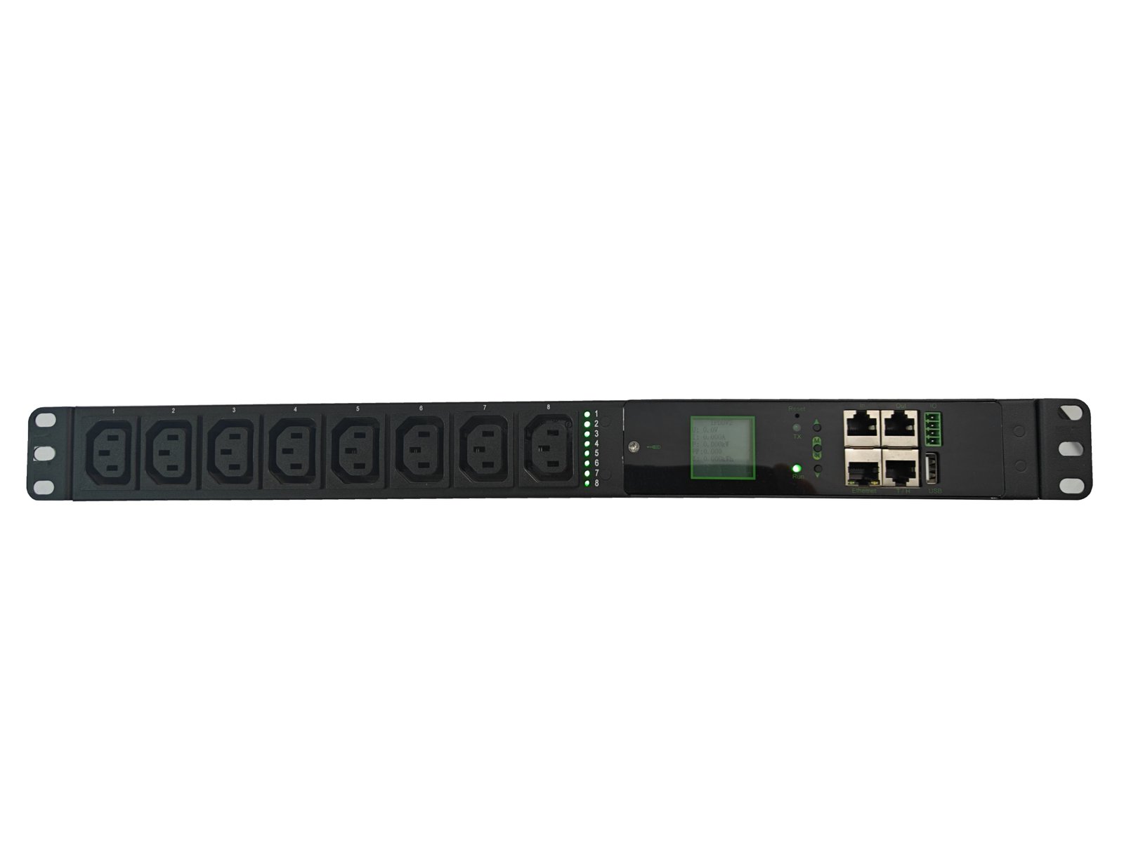 DoyonTek 1U 8-Port Switched Smart PDU (Horizontal 19")
