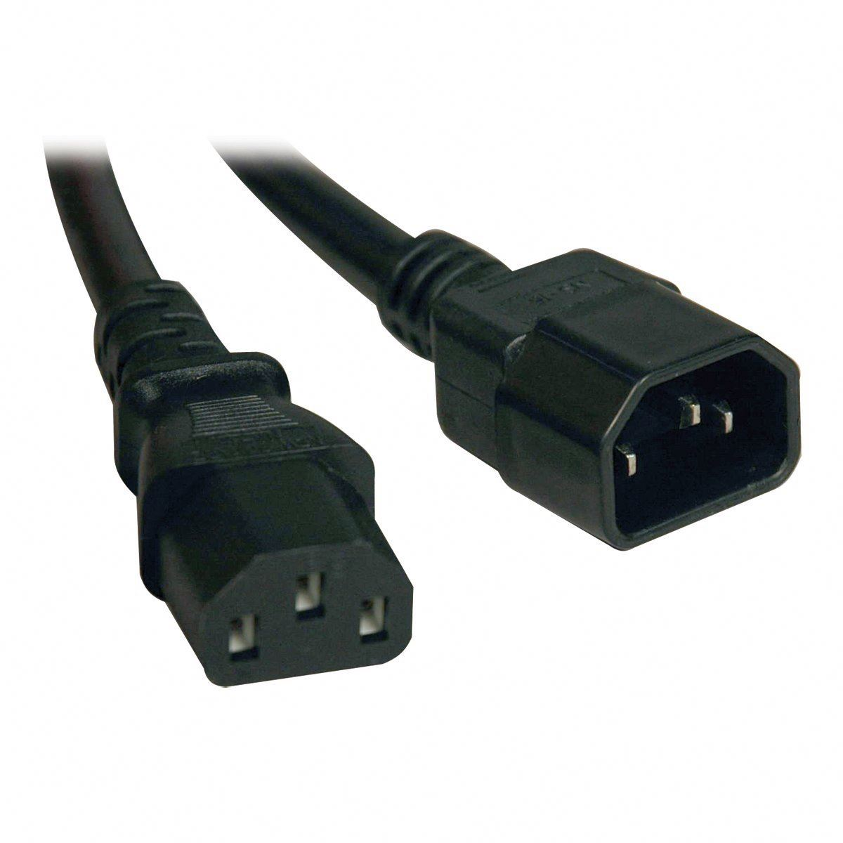 Close-up of IEC C13 and C14 Connectors - 1.5mm2 Copper Wire
